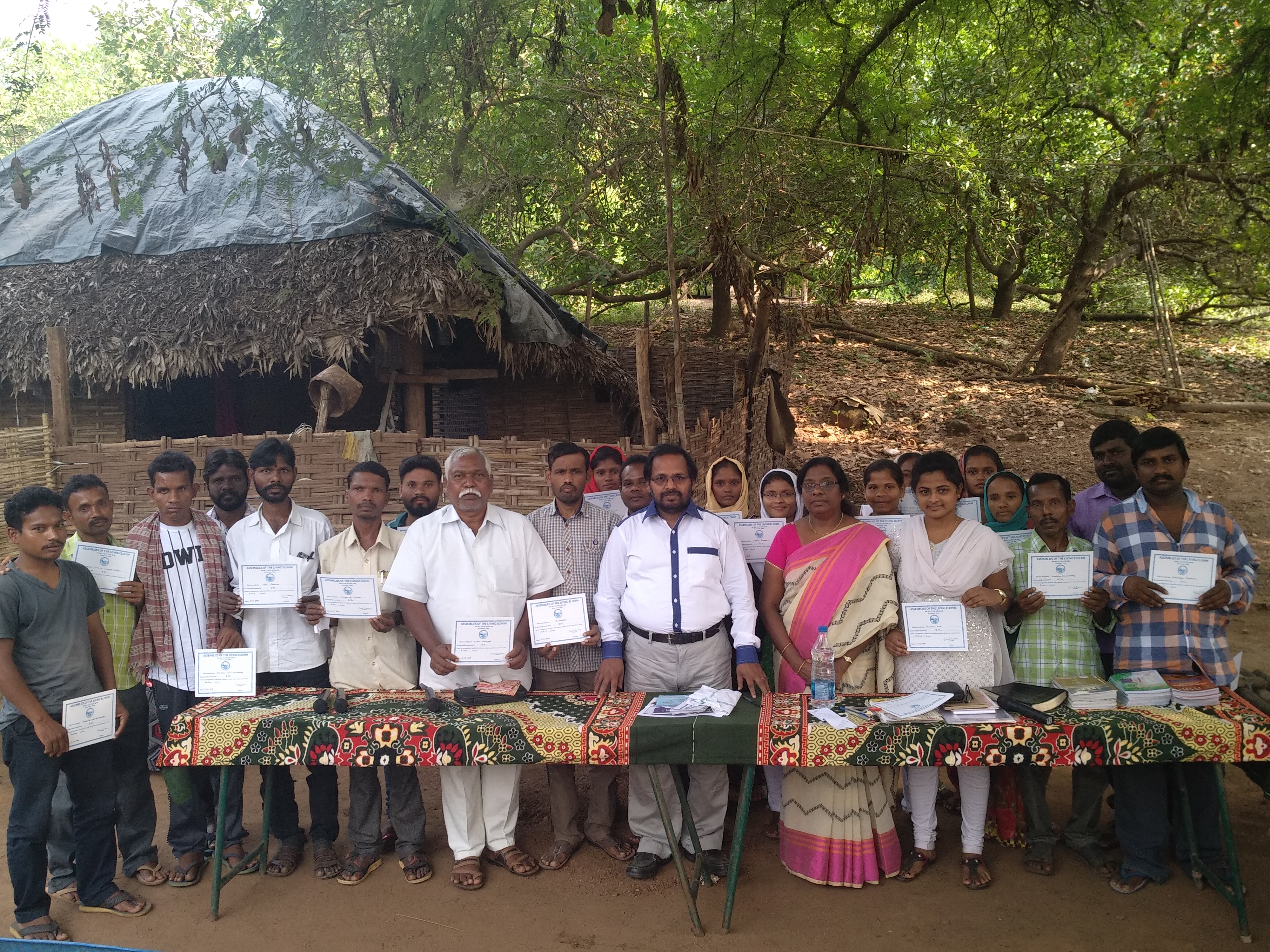 Brother Isaac conducting outreach in a tribal village